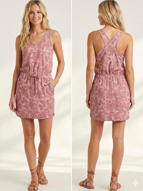 Patagonia Dresses & Skirts - Patagonia Fleetwith Lands and Waters Evening Mauve Drop Waist Tank Dress XS